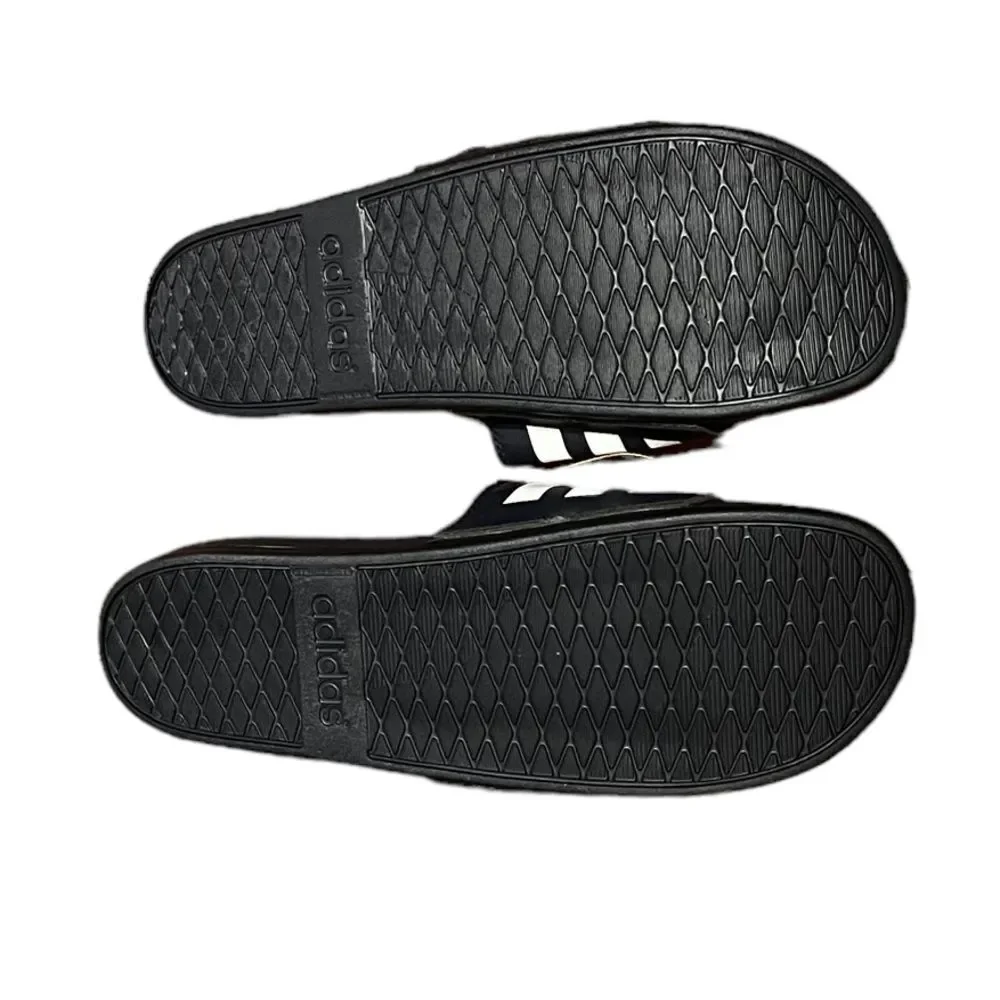 Adidas‎ Adilette Comfort Men’s Navy And White Stripe Slides, Size 18, NWT